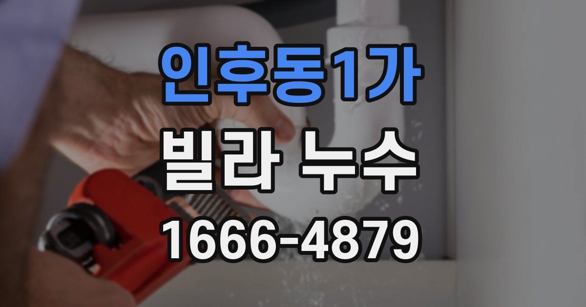 인후동1가 빌라 누수