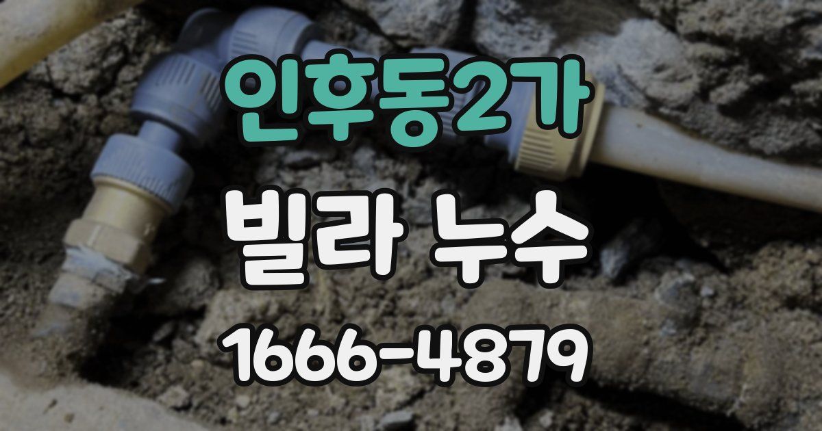 인후동2가 빌라 누수