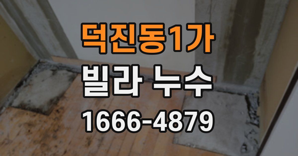 덕진동1가 빌라 누수