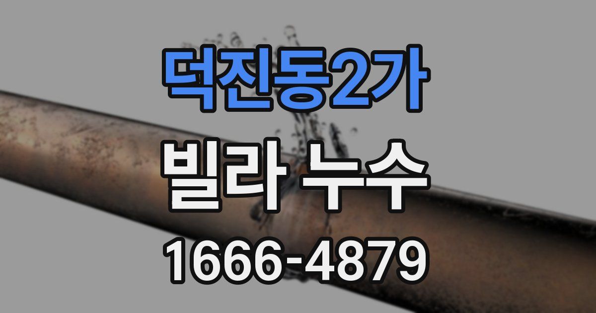 덕진동2가 빌라 누수