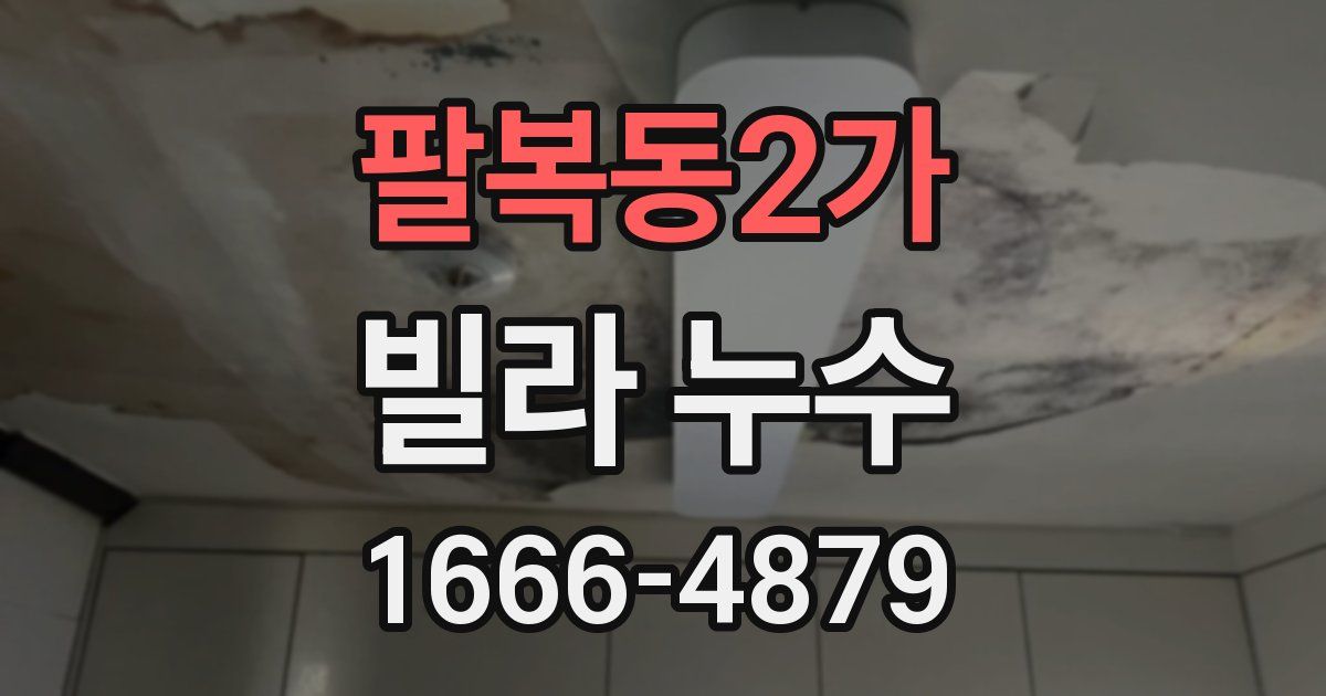 팔복동2가 빌라 누수