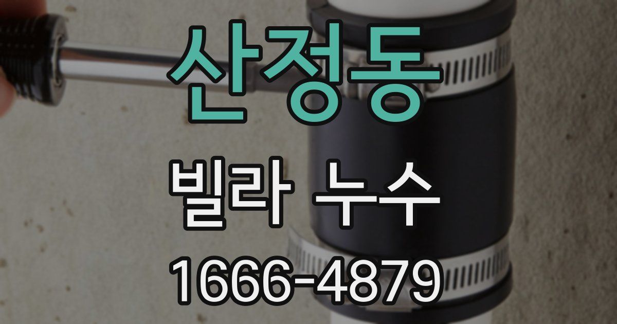 산정동 빌라 누수