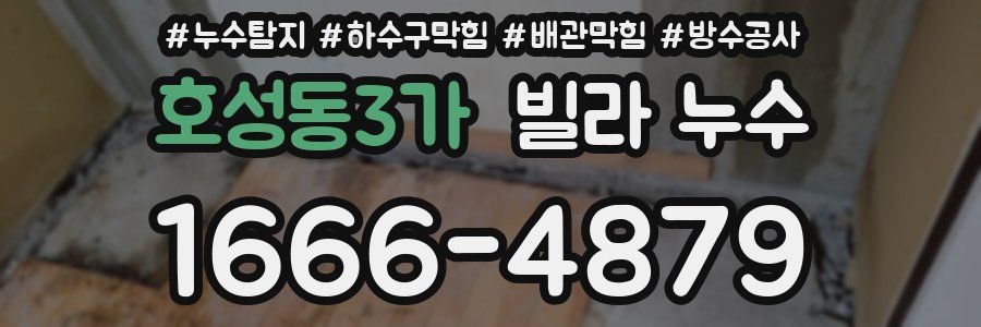 호성동3가 빌라 누수
