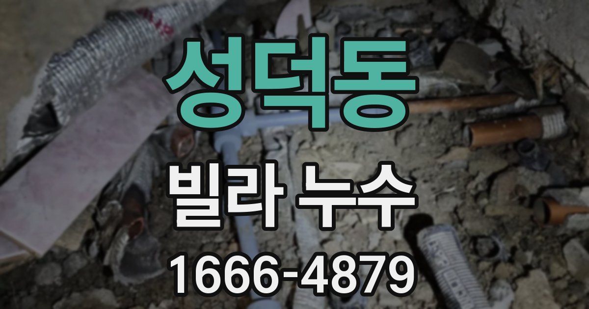 성덕동 빌라 누수