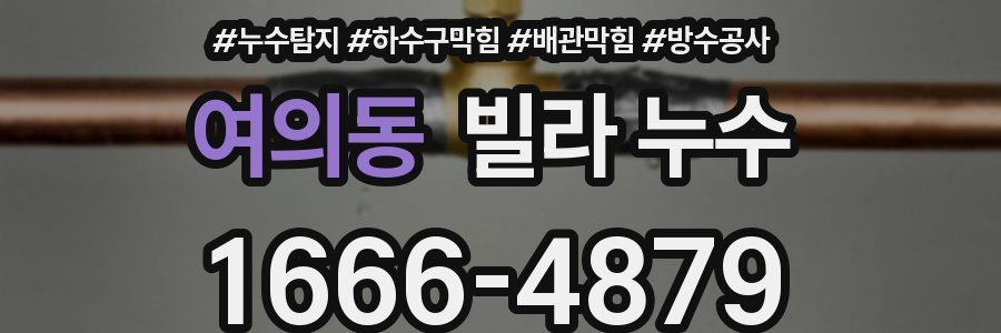 여의동 빌라 누수