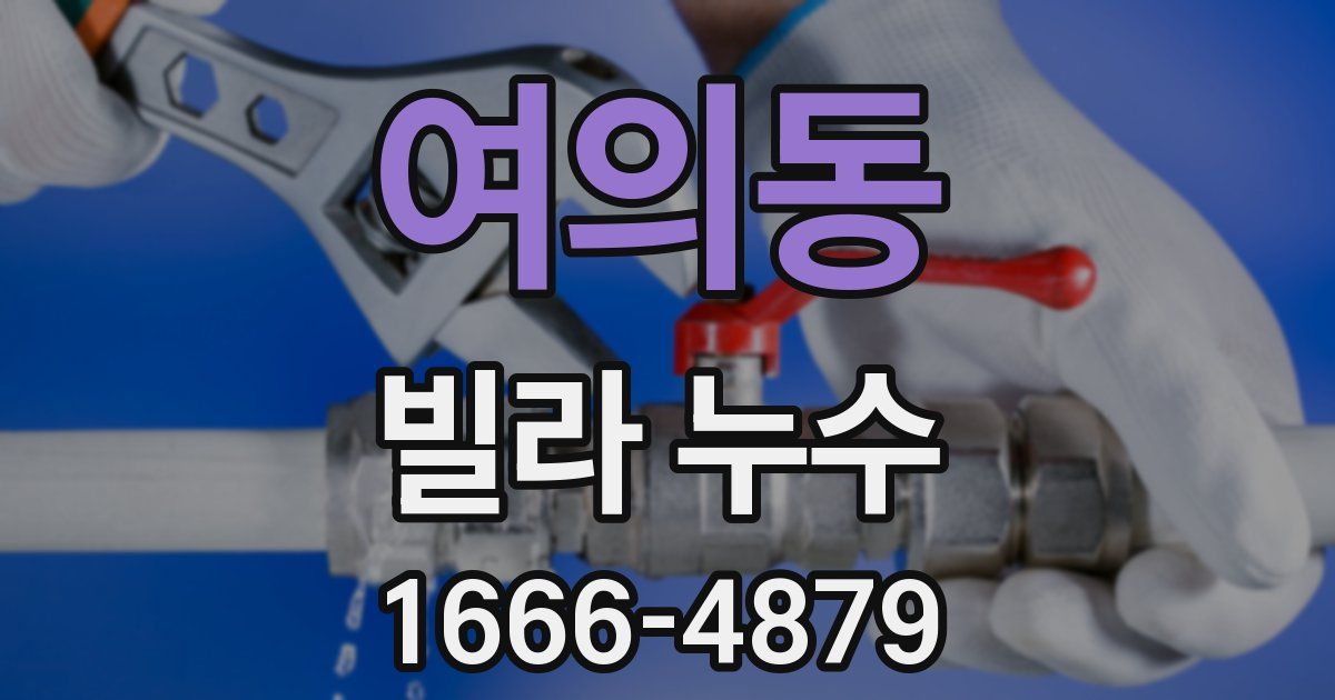 여의동 빌라 누수