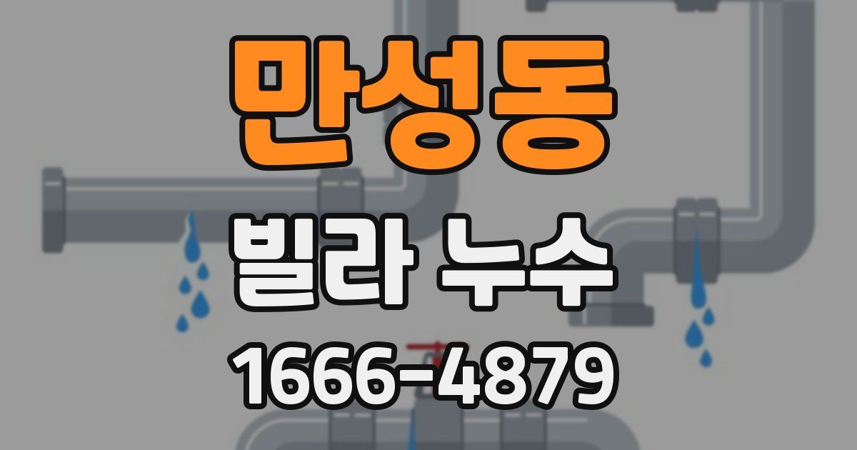 만성동 빌라 누수
