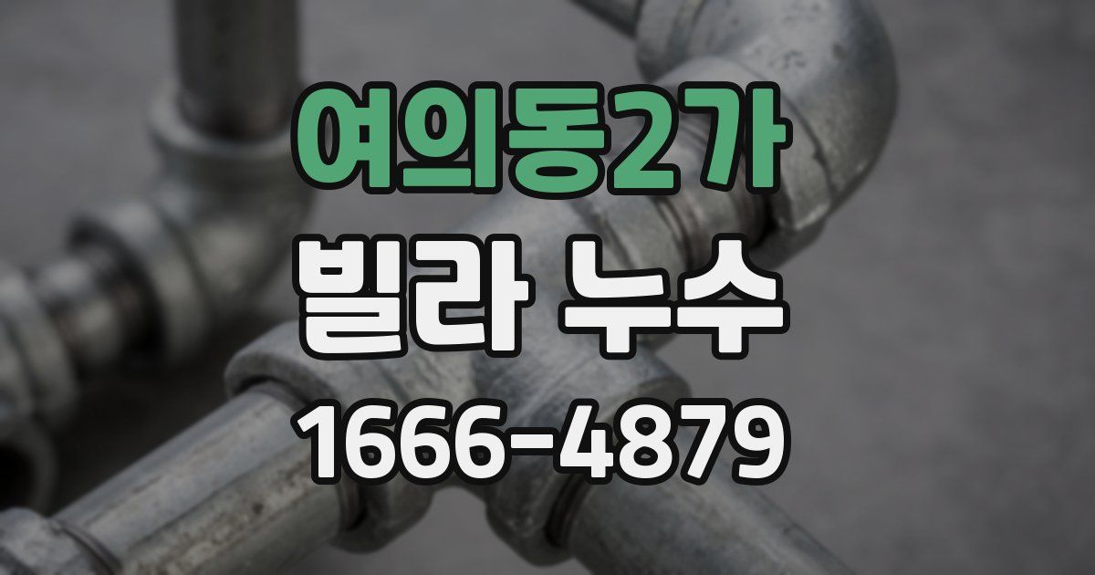 여의동2가 빌라 누수