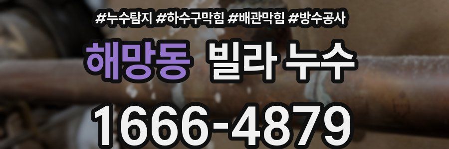 해망동 빌라 누수