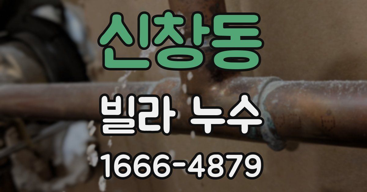 신창동 빌라 누수