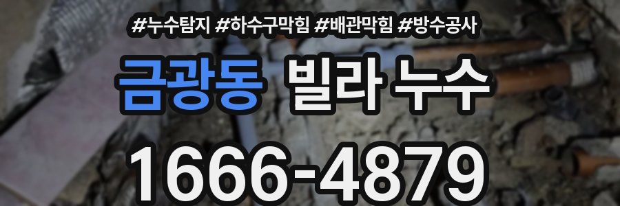 금광동 빌라 누수