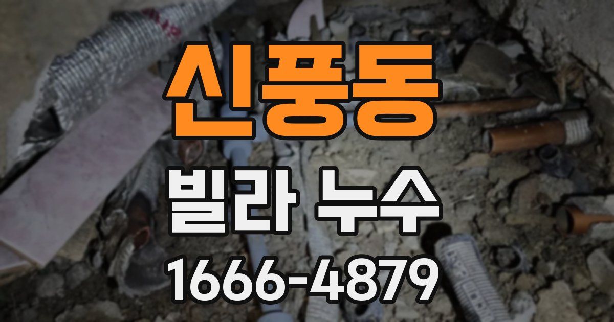 신풍동 빌라 누수