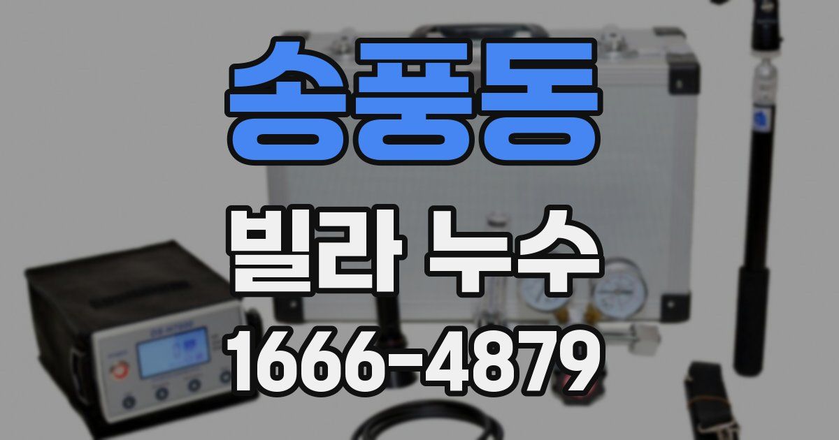 송풍동 빌라 누수