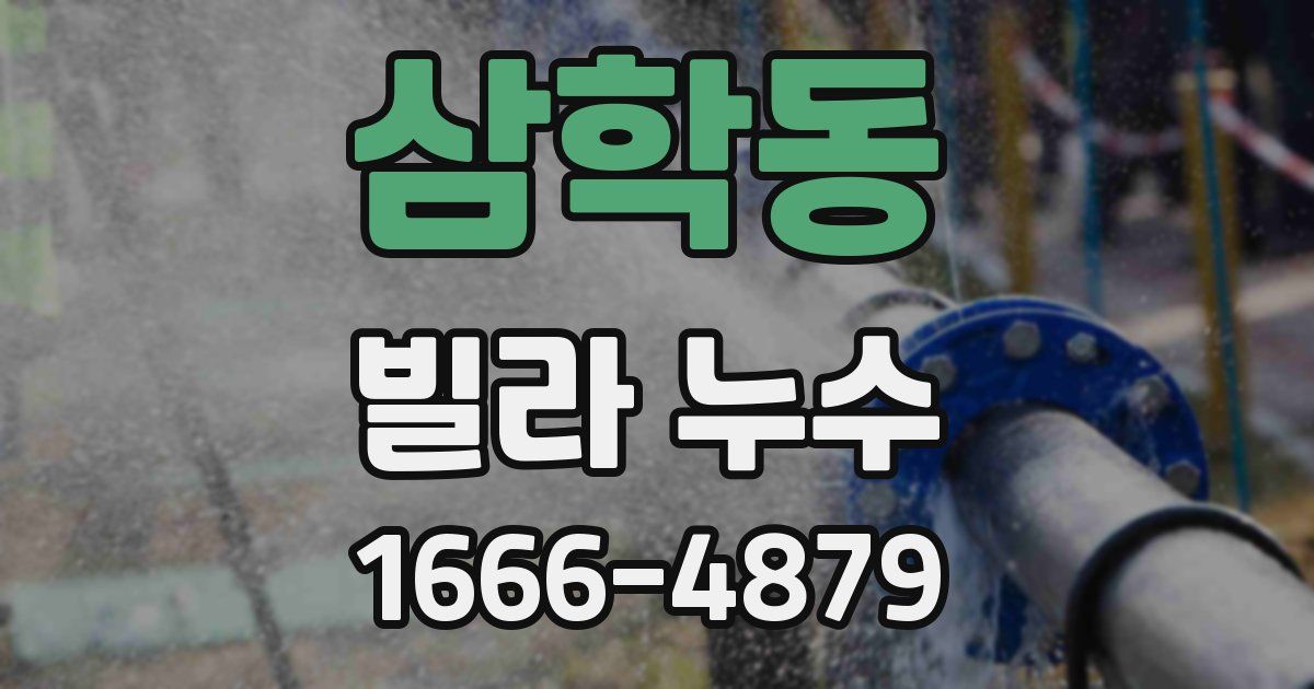 삼학동 빌라 누수