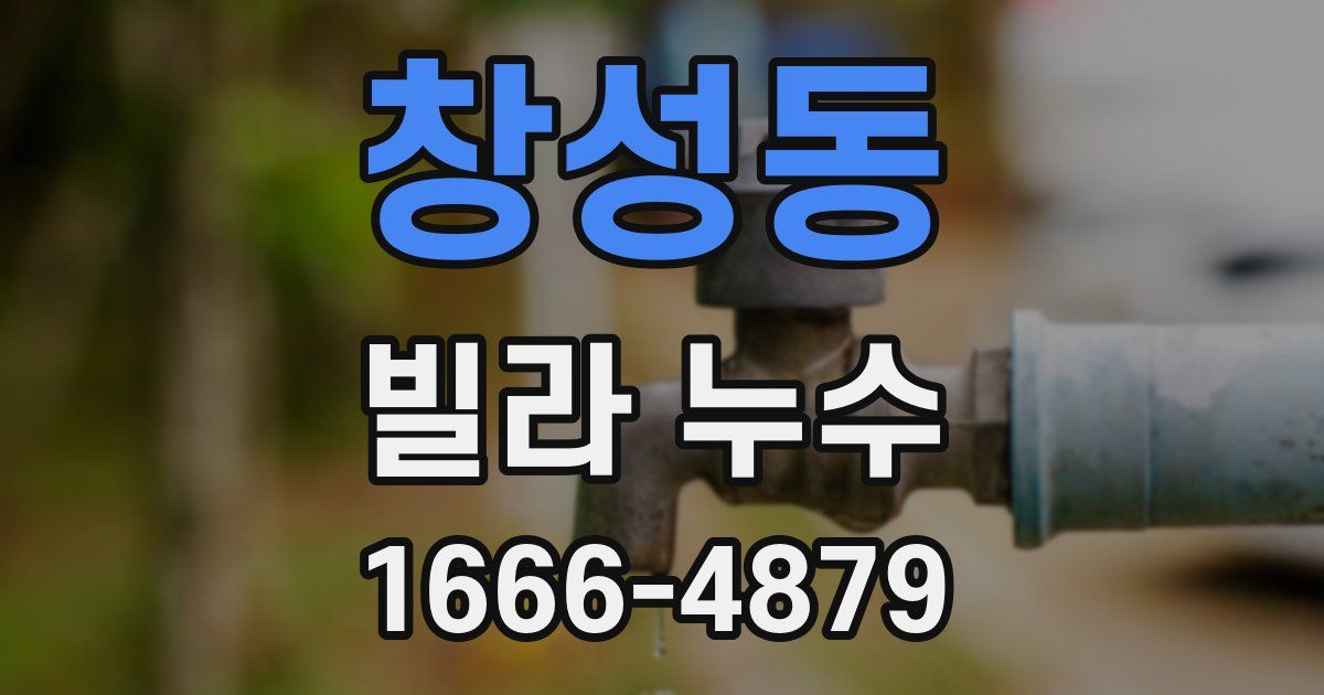 창성동 빌라 누수