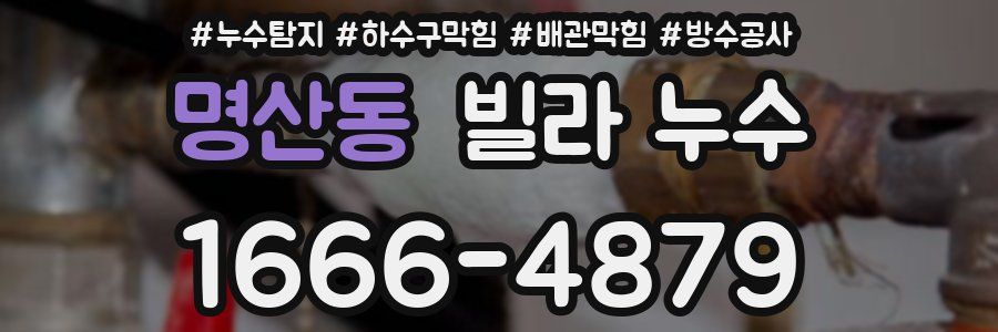 명산동 빌라 누수