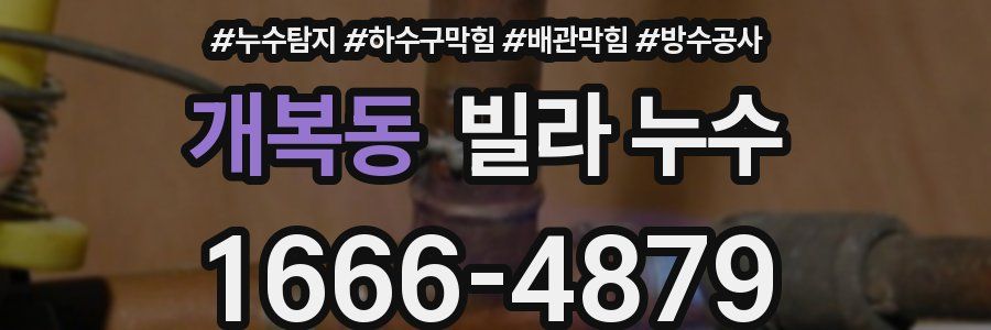 개복동 빌라 누수