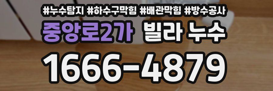 중앙로2가 빌라 누수
