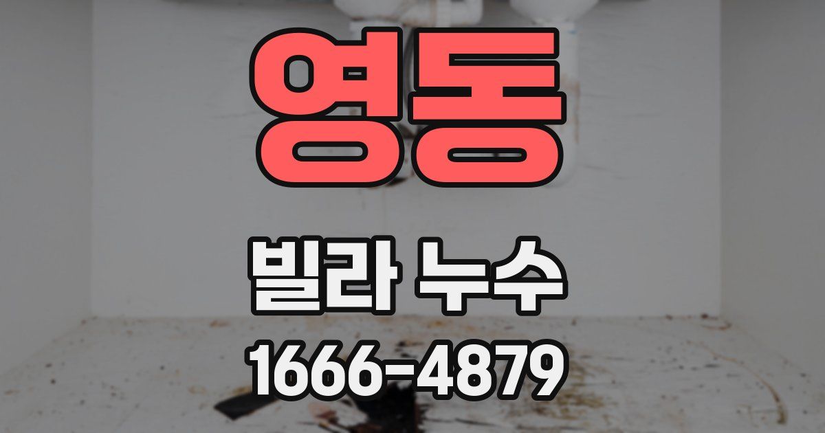 영동 빌라 누수