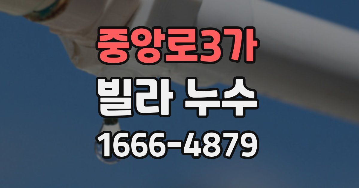 중앙로3가 빌라 누수