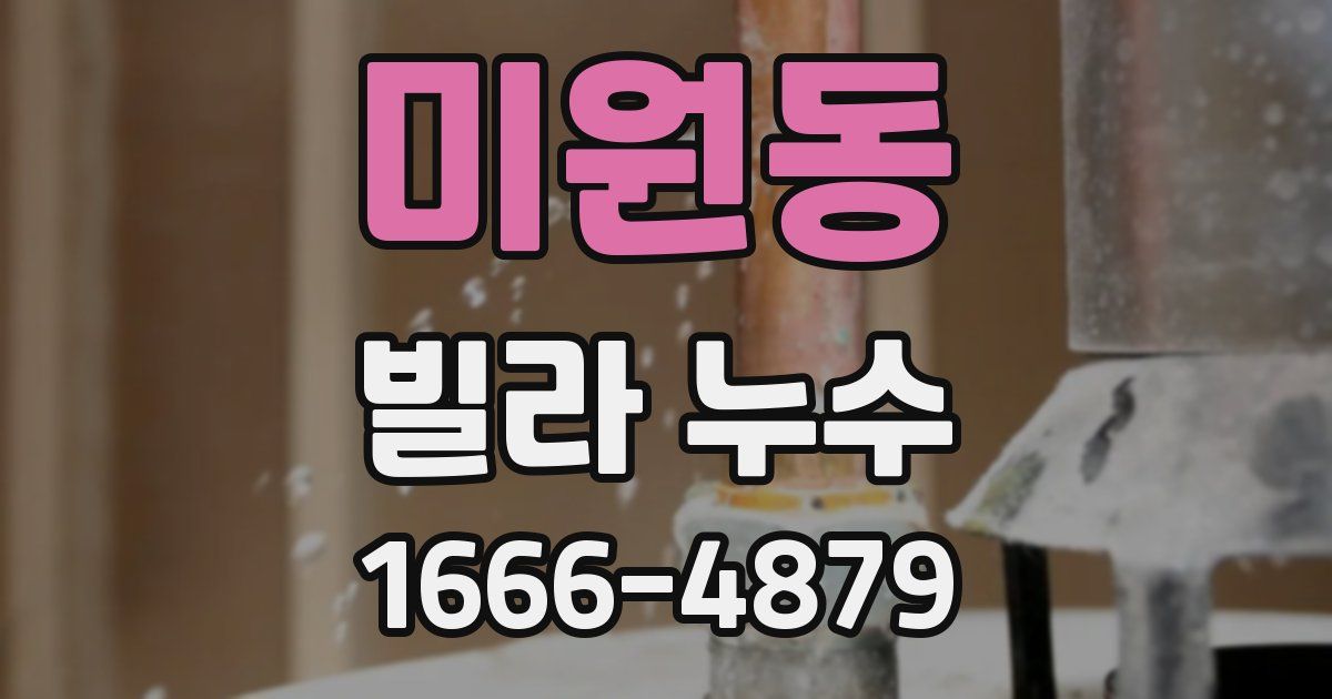 미원동 빌라 누수