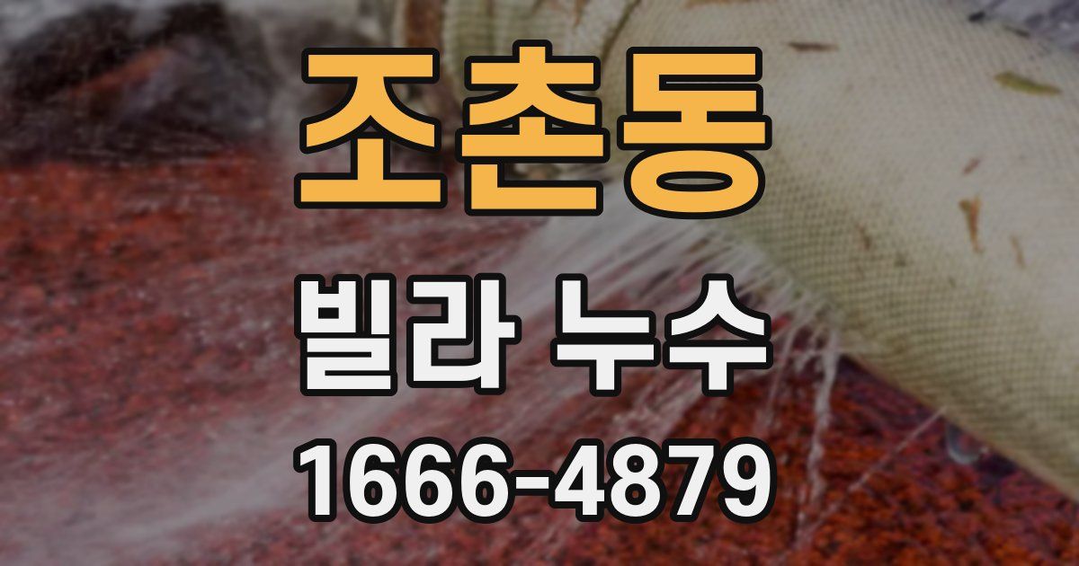 조촌동 빌라 누수