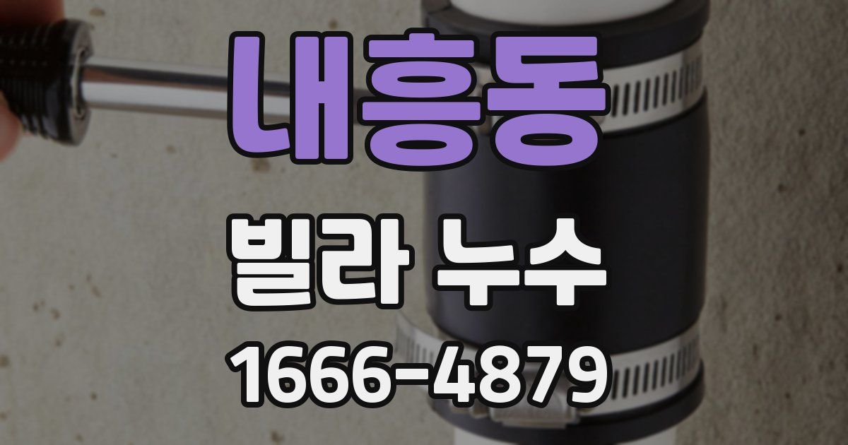 내흥동 빌라 누수