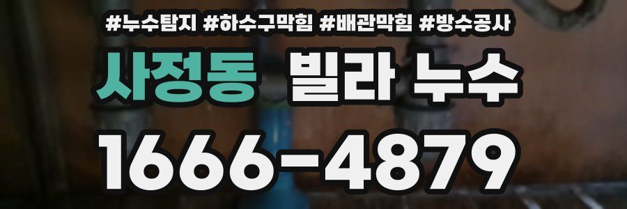 사정동 빌라 누수