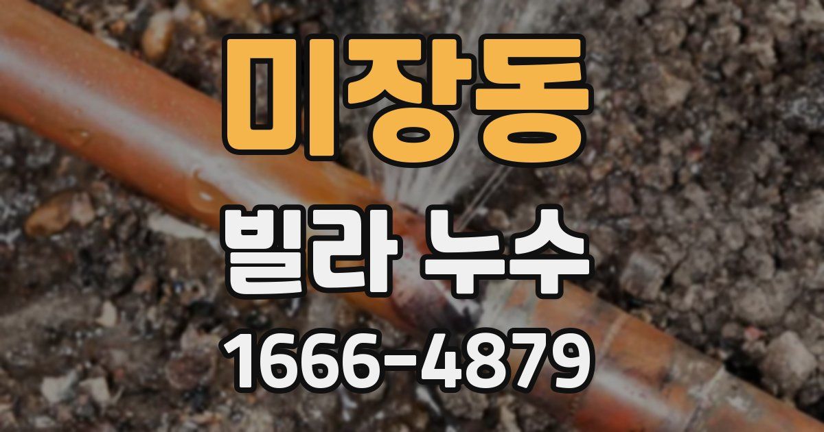 미장동 빌라 누수