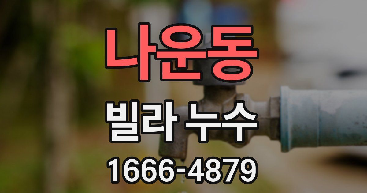 나운동 빌라 누수