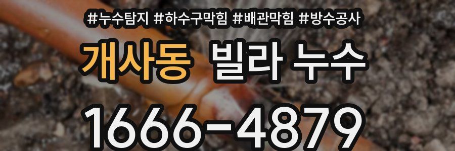 개사동 빌라 누수