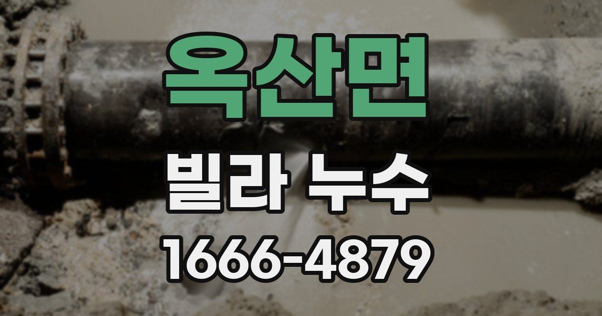 옥산면 빌라 누수