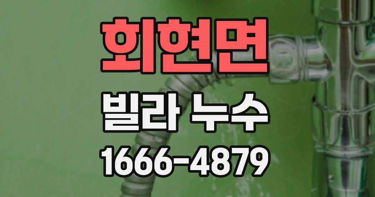 회현면 빌라 누수
