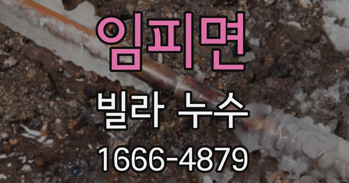 임피면 빌라 누수
