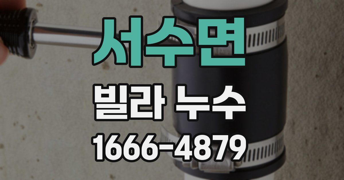 서수면 빌라 누수