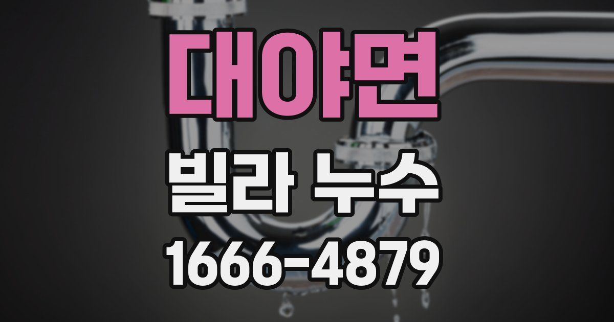 대야면 빌라 누수