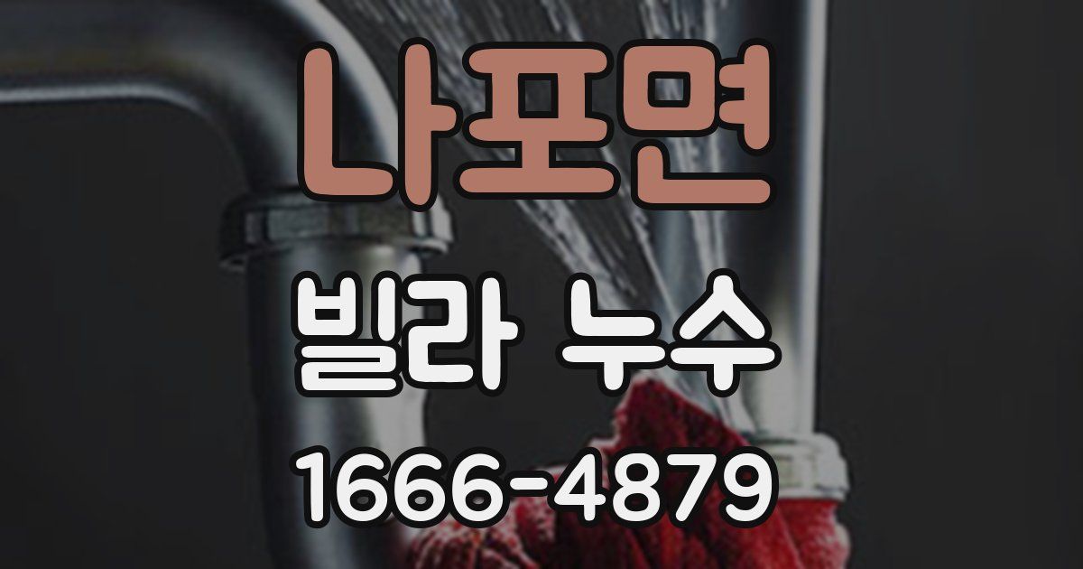 나포면 빌라 누수