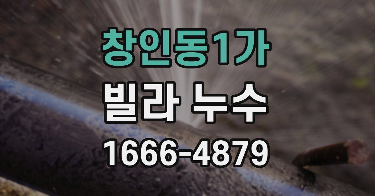 창인동1가 빌라 누수