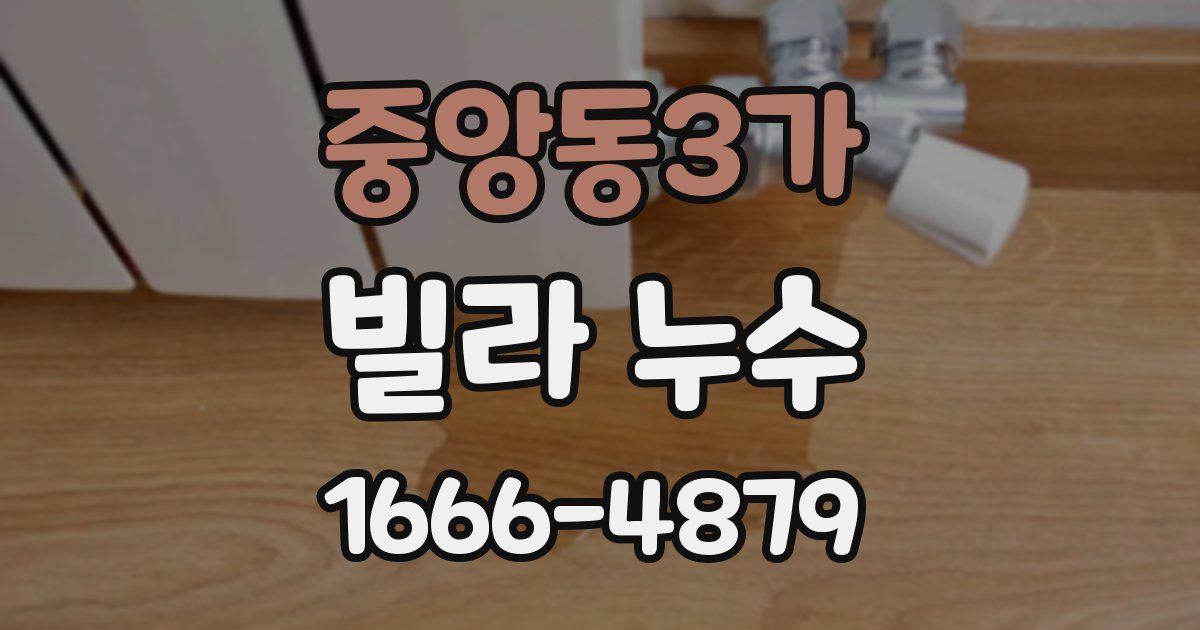 중앙동3가 빌라 누수