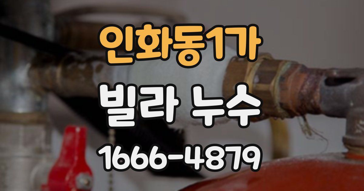 인화동1가 빌라 누수