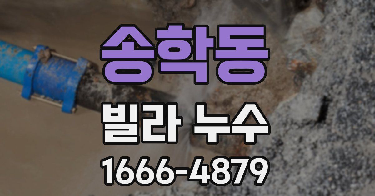 송학동 빌라 누수