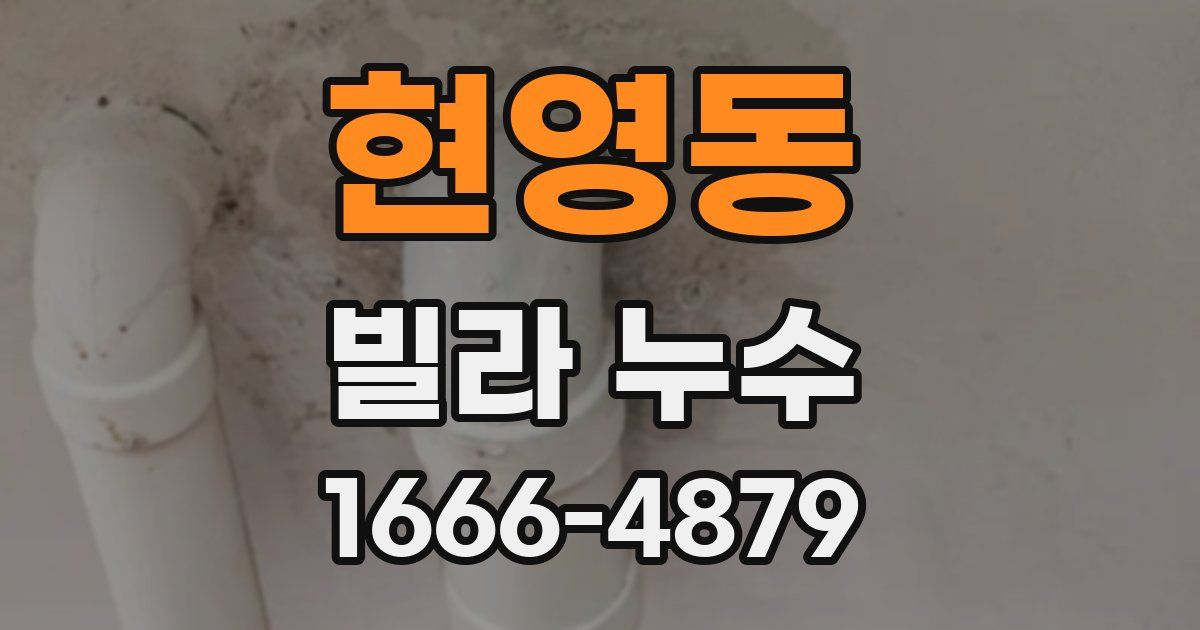 현영동 빌라 누수