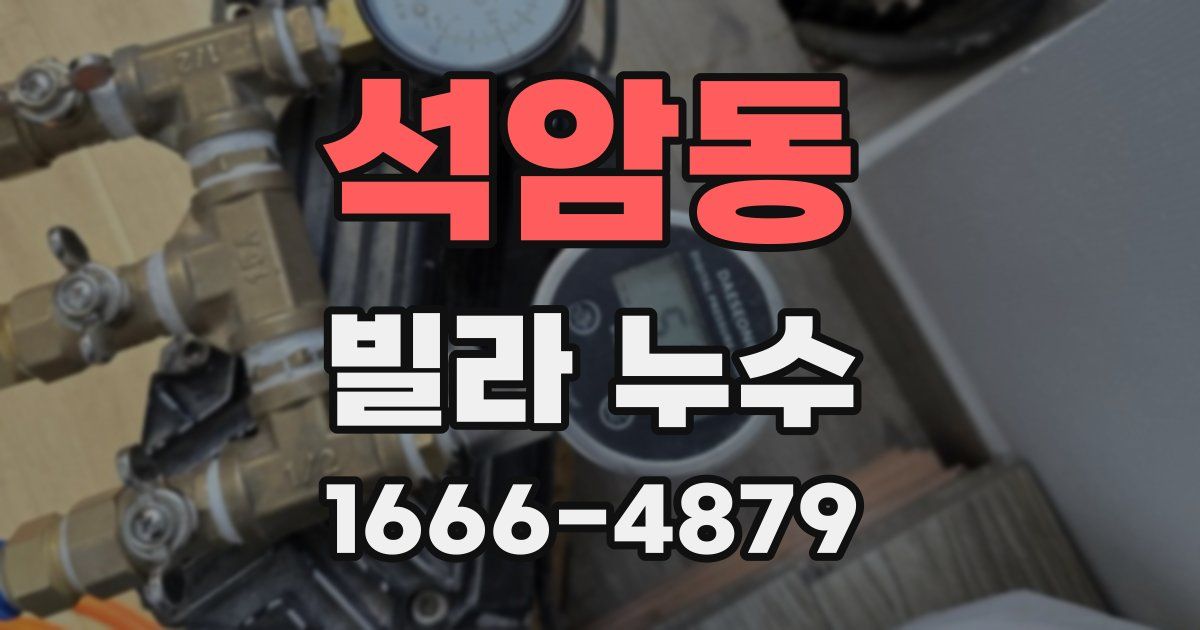 석암동 빌라 누수