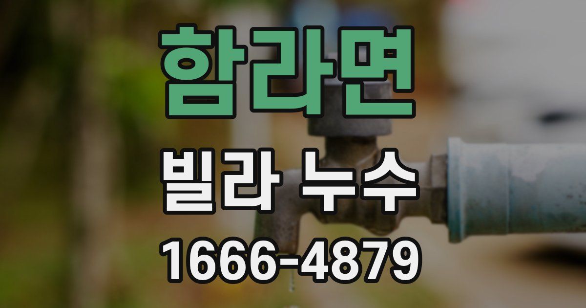 함라면 빌라 누수