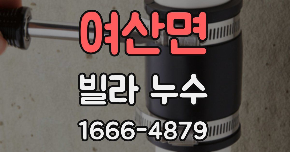 여산면 빌라 누수
