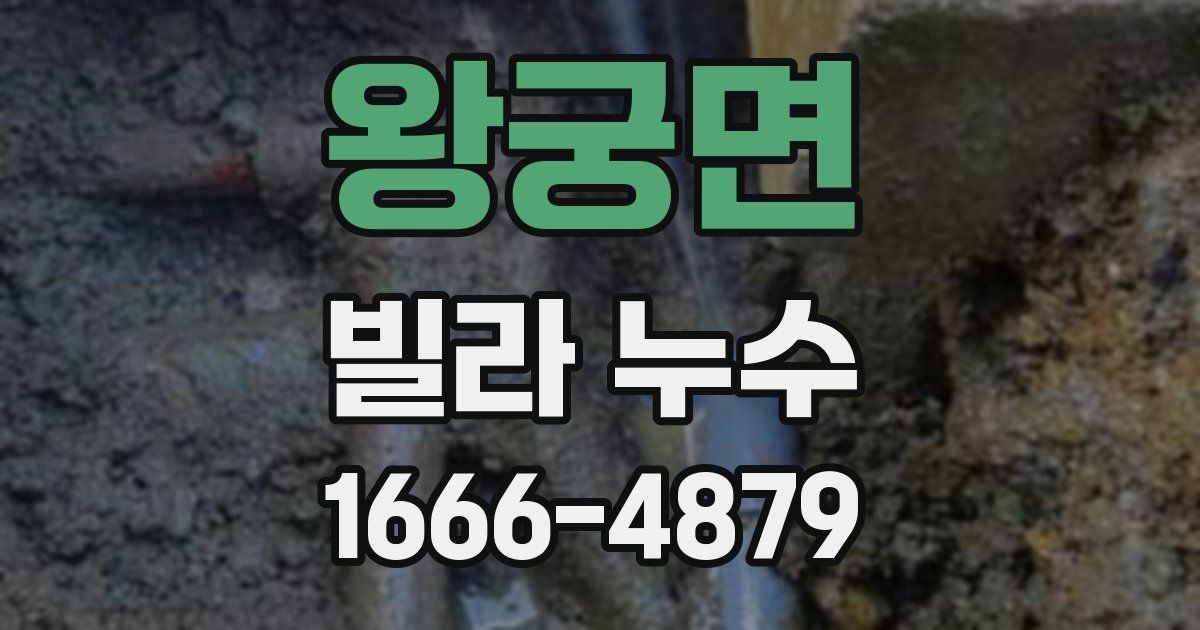 왕궁면 빌라 누수
