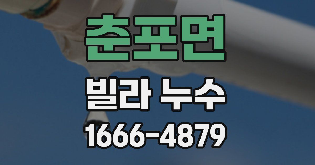 춘포면 빌라 누수