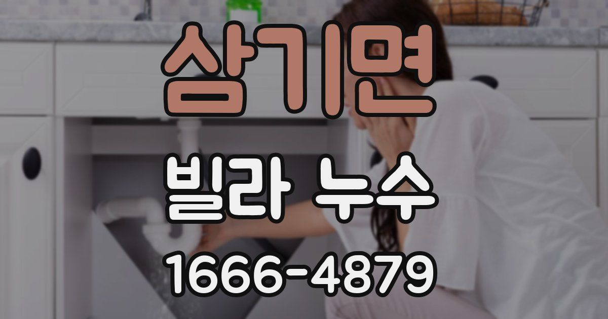 삼기면 빌라 누수