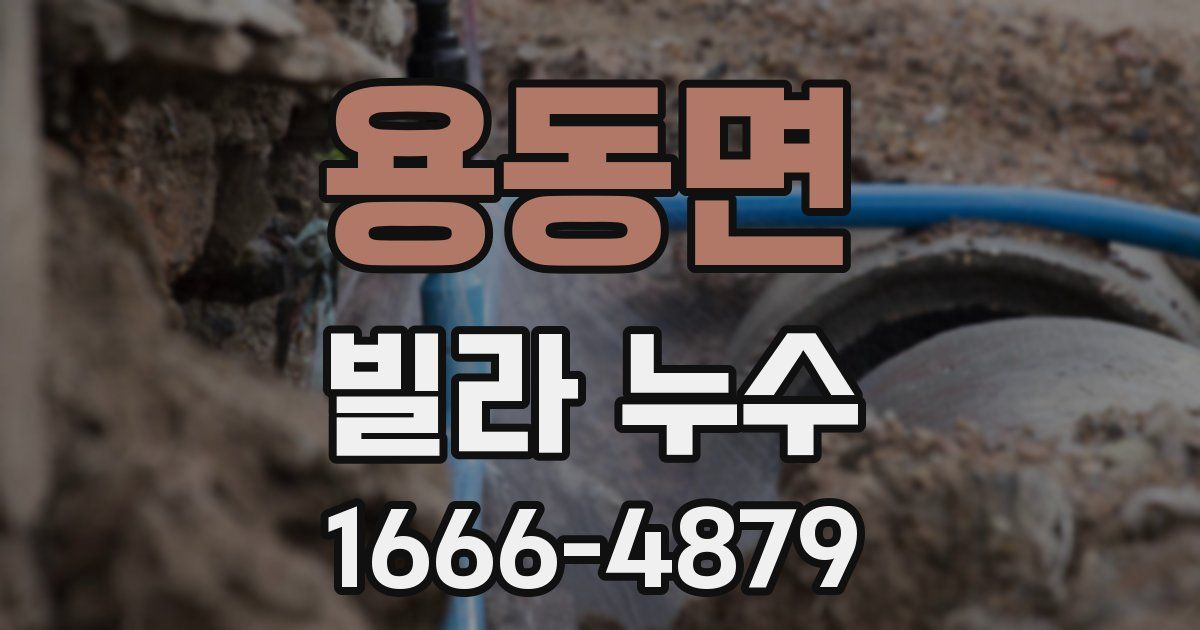 용동면 빌라 누수