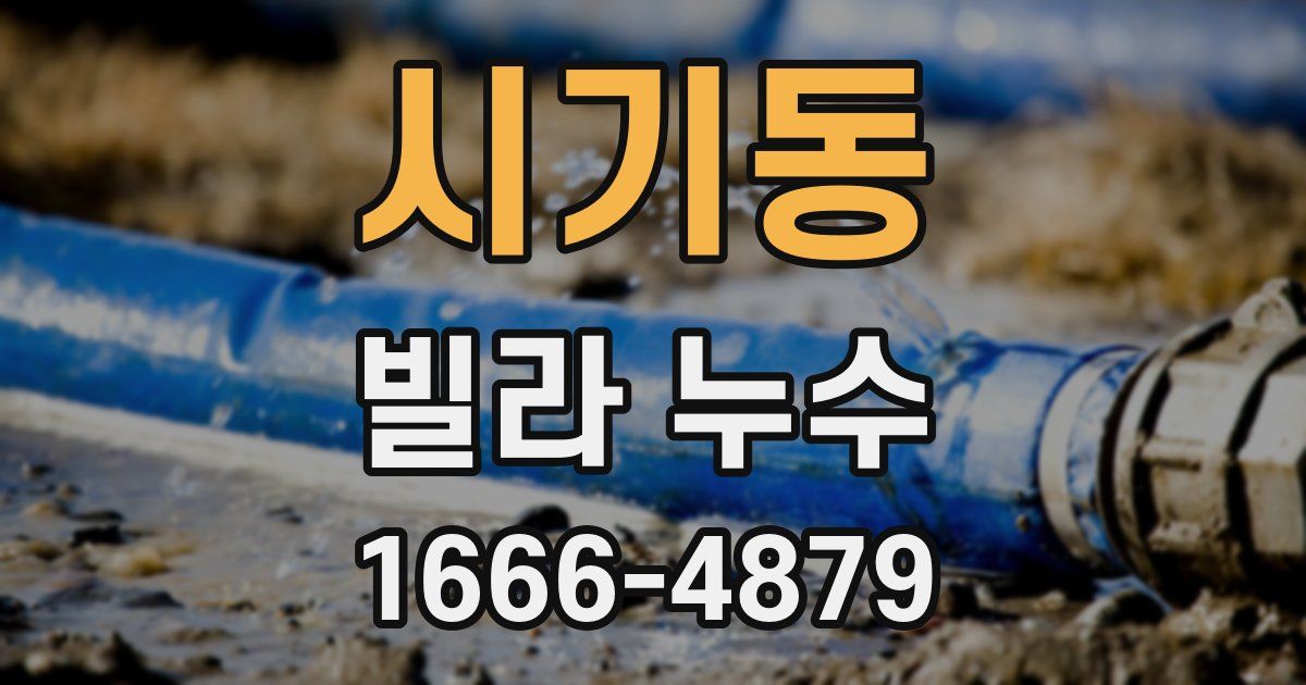 시기동 빌라 누수